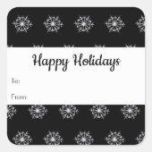 Snowflakes Holiday Sticker Labels  (Voorkant)