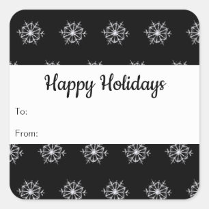 Snowflakes Holiday Sticker Labels