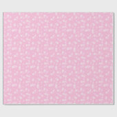 Snowflakes Holiday Winter Pink Cadeaupapier (Vlak)