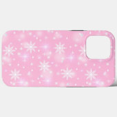 Snowflakes Holiday Winter Pink Case-Mate iPhone Case (Achterkant (horizontaal))