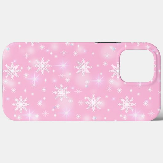 Snowflakes Holiday Winter Pink Case-Mate iPhone Case (Achterkant (horizontaal))