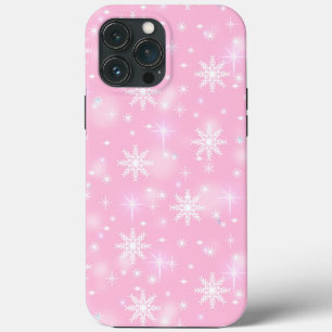 Snowflakes Holiday Winter Pink Case-Mate iPhone Case