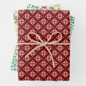 Snowflakes, Holly Berries en Bogen Inpakpapier Vel (In situ)