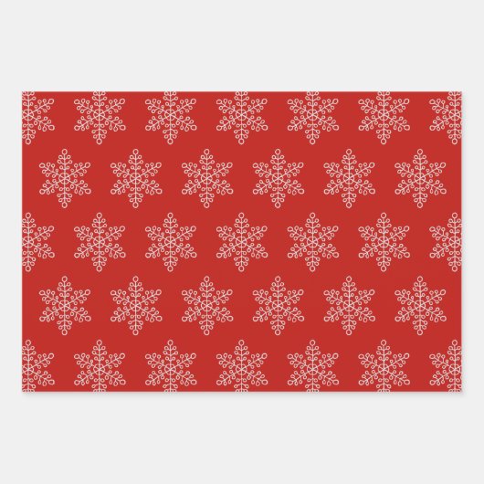 Snowflakes Homespun Pattern Kerstmis Inpakpapier Vel (Voorkant 2)