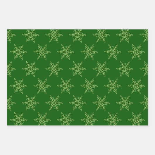 Snowflakes Homespun Pattern Kerstmis Inpakpapier Vel (Voorkant)