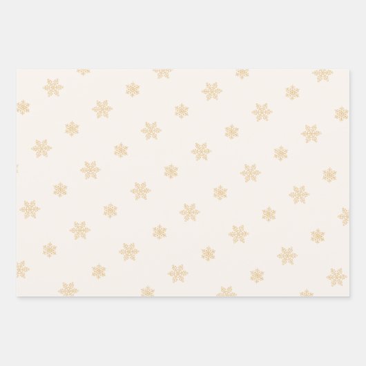 Snowflakes Homespun Pattern Kerstmis Inpakpapier Vel (Voorkant 3)