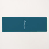 Snowflakes Ice Blue met naam  Yogamat (Achterkant (horizontaal))