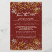 Snowflakes in het menu Kerstmis (Voorkant)