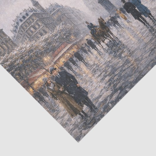 Snowflakes in Place Vendome Tissuepapier (Detail)