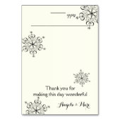 Snowflakes Ivory-zitkaart Kaart (Voorkant)