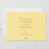 Snowflakes Joy to the World Waterverf Feestdagenkaart (Achterkant)