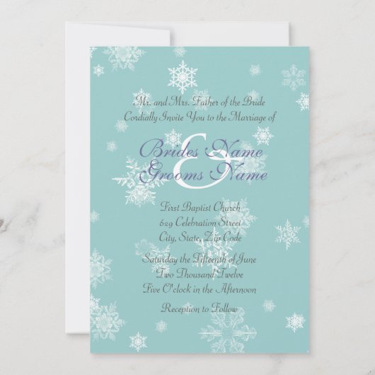 Snowflakes Kaart (Achterkant)