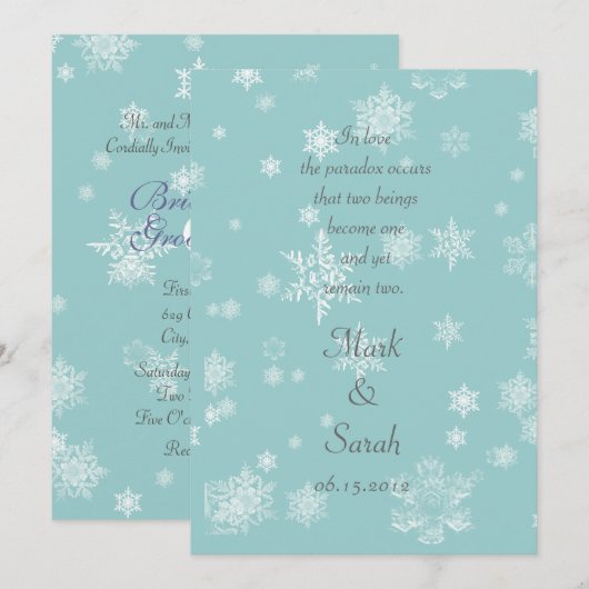 Snowflakes Kaart (Voorkant / Achterkant)