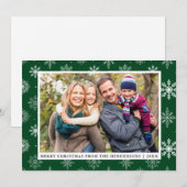 Snowflakes Kaart Green (Voorkant / Achterkant)