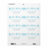 Snowflakes Kaart winterweddenschap Etiket (Full Sheet)