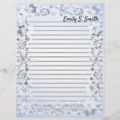 Snowflakes Kader, aangepast schrijfpapier (Voorkant)