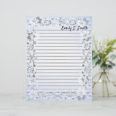 Snowflakes Kader, aangepast schrijfpapier (Staand voorkant)