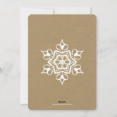 Snowflakes kerkraft 4 Foto Feliz Navidad Feestdagenkaart (Achterkant)