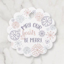 Snowflakes kerst bedankjes labels