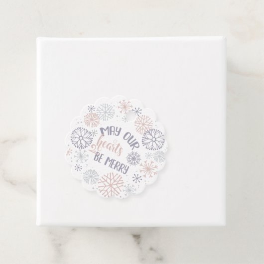 Snowflakes kerst bedankjes labels (In situ)