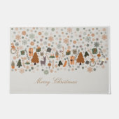  Snowflakes kerst Deurmat (Voorkant)