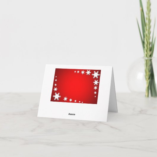 Snowflakes kerst feestdagen kaart (Achterkant)