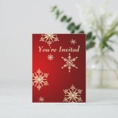 Snowflakes kerst Open House Kaart (Staand voorkant)