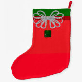 Snowflakes kerst stoppen grote kerstsok (Achterkant)