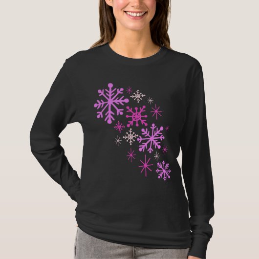 Snowflakes kerst T-Shirt (Voorkant)