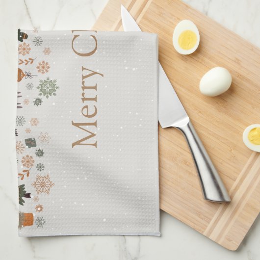  Snowflakes kerst  Theedoek (Quarter Fold)