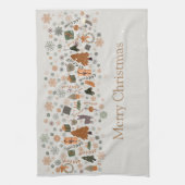Snowflakes kerst  Theedoek (Verticaal)