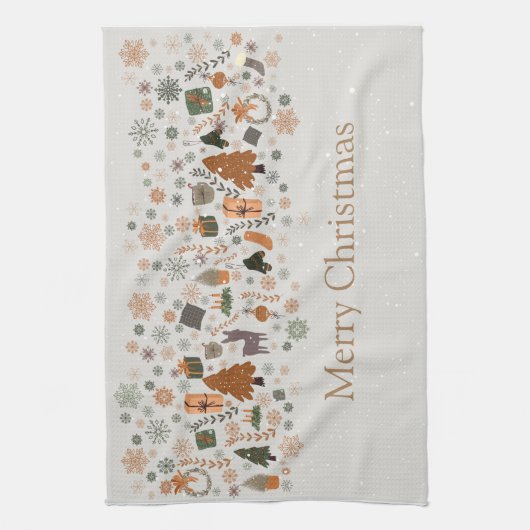 Snowflakes kerst Theedoek (Verticaal)