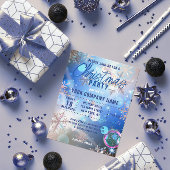 Snowflakes kerst uitnodiging voor feestdagen