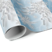 Snowflakes kerstairachtergrond voor feestdagen cadeaupapier (Rol Hoek)