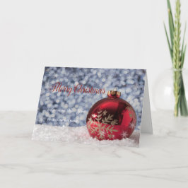 Snowflakes, kerstbal Company Greeting Feestdagen Kaart