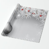 Snowflakes, kerstballen, boomkwekerij cadeaupapier (Uitgerold)