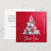 Snowflakes kerstbomen Corporate Holiday Bedankkaart (Voorkant / Achterkant)