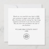 Snowflakes kerstbomen Corporate Holiday Bedankkaart (Achterkant)