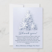 Snowflakes kerstbomen Corporate Holiday Bedankkaart (Voorkant)