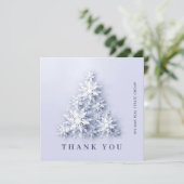 Snowflakes kerstbomen Corporate Holiday Bedankkaart (Staand voorkant)