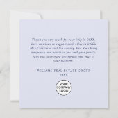 Snowflakes kerstbomen Corporate Holiday Bedankkaart (Achterkant)