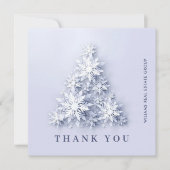 Snowflakes kerstbomen Corporate Holiday Bedankkaart (Voorkant)