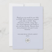 Snowflakes kerstbomen Corporate Holiday Bedankkaart (Achterkant)