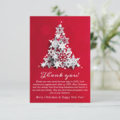 Snowflakes kerstbomen Corporate Holiday Bedankkaart (Staand voorkant)