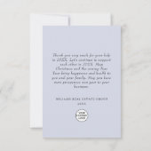 Snowflakes kerstbomen Corporate Holiday Bedankkaart (Achterkant)