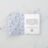 Snowflakes kerstbomen Corporate Holiday Bedankkaart (Binnen)