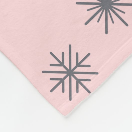 Snowflakes kerstbomen moderne feestdagen fleece deken (Hoek)