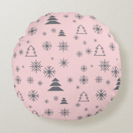 Snowflakes kerstbomen moderne feestdagen rond kussen