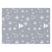 Snowflakes kerstbomen moderne feestdagen tafelkleed (Voorkant (Horizontaal))