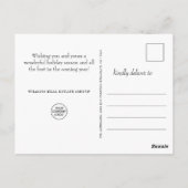 Snowflakes kerstboom bedrijfsgroet briefkaart (Achterkant)